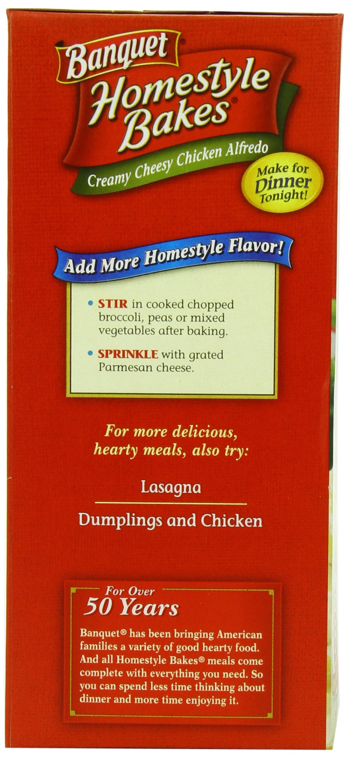Banquet Home Style Bakes Creamy Cheesy Chicken Alfredo, 6 Count (Pack Of 6)