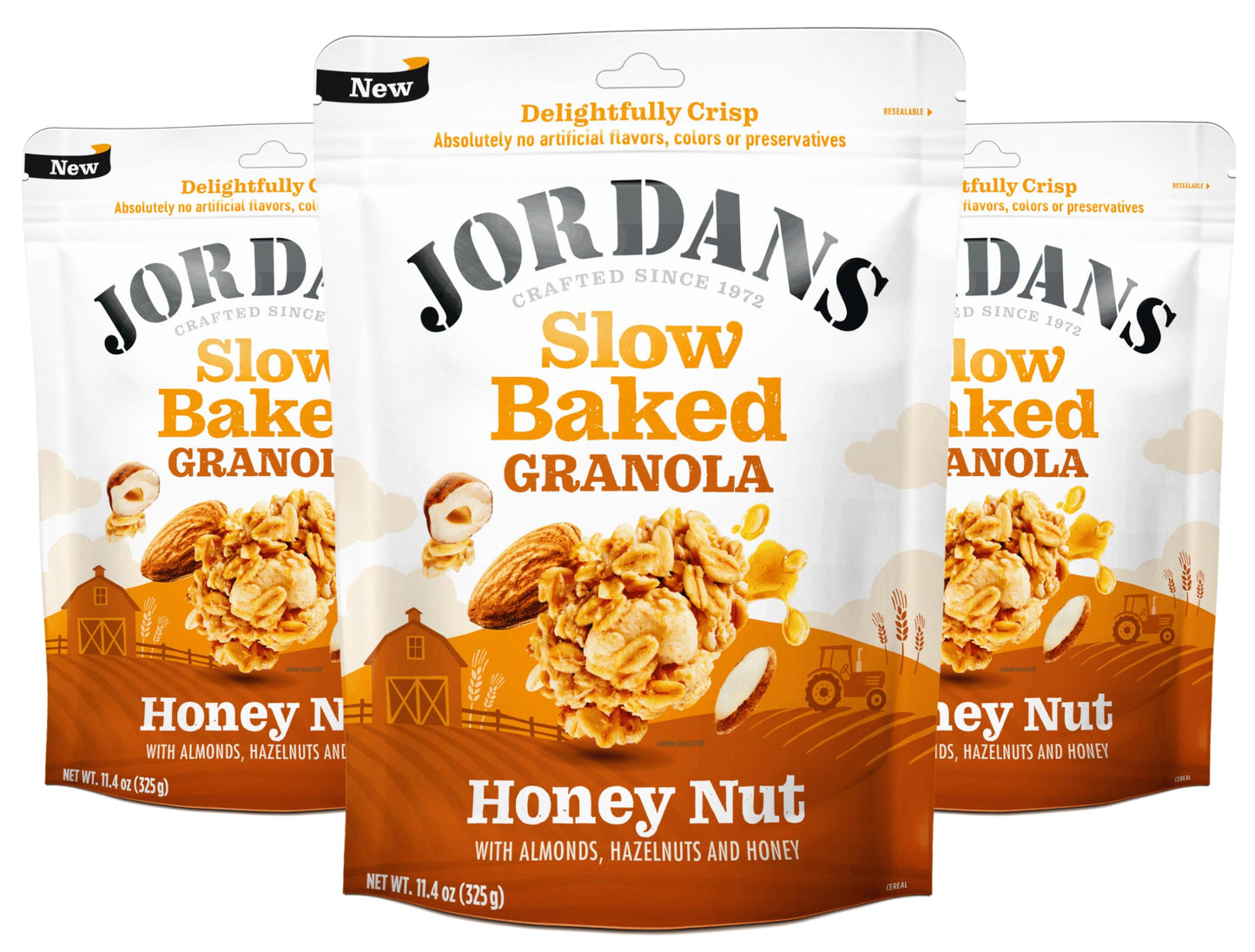 Jordans Slow Baked Granola | Honey Nut Slow-baked Granola with Almonds, Hazelnuts and Honey | No Artificial Flavors, Colors, or 
