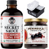 Bartenders Secret Sauce Old Fashioned Mix Bundle - 8oz Syrup, 10.5oz Cherries, Ice Mold - Makes 32 Cocktails