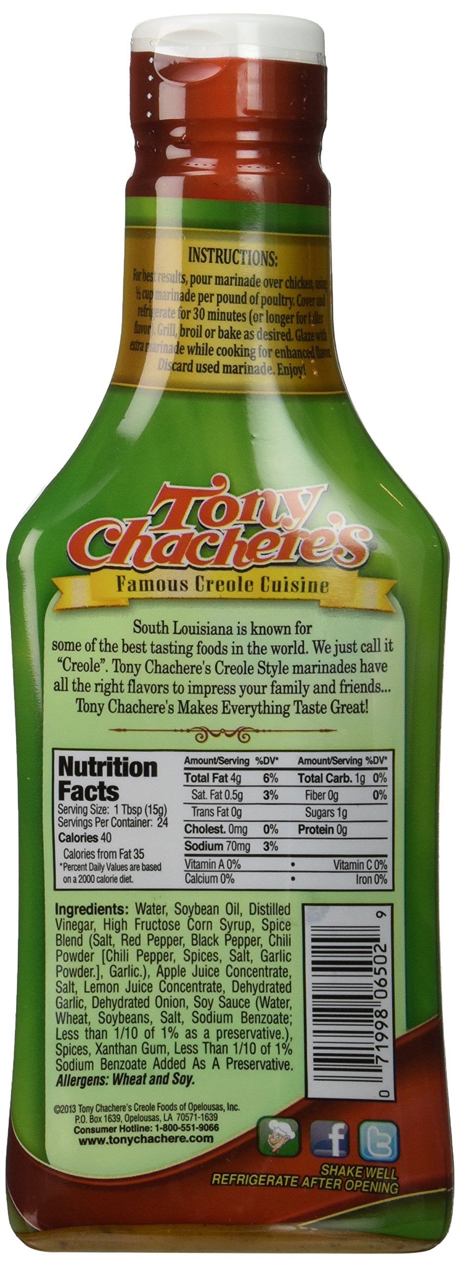 Tony Chachere Pourable Marinades, Chicken Marinade, 3 Count