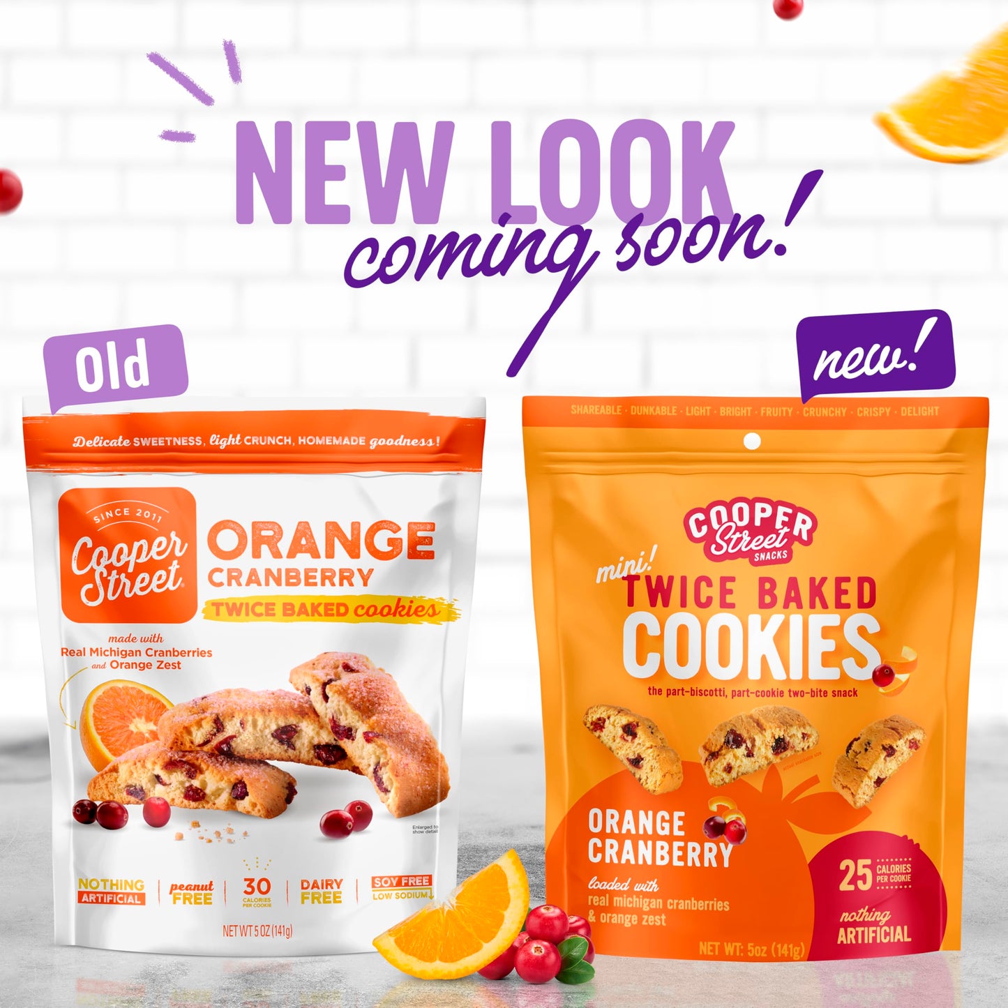 Cooper Street Cookies Twice Baked Italian Biscotti Cookies - Lemon Blueberry, Orange Cranberry and Cherry White Chunk | Crispy,