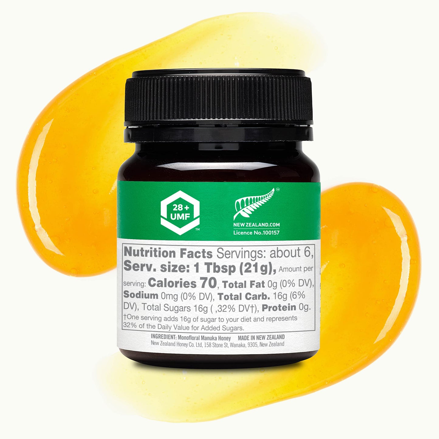 New Zealand Honey Co. Raw Manuka Honey Umf 28+ | Mgo 1450+, Umf Certified / 4.4Oz