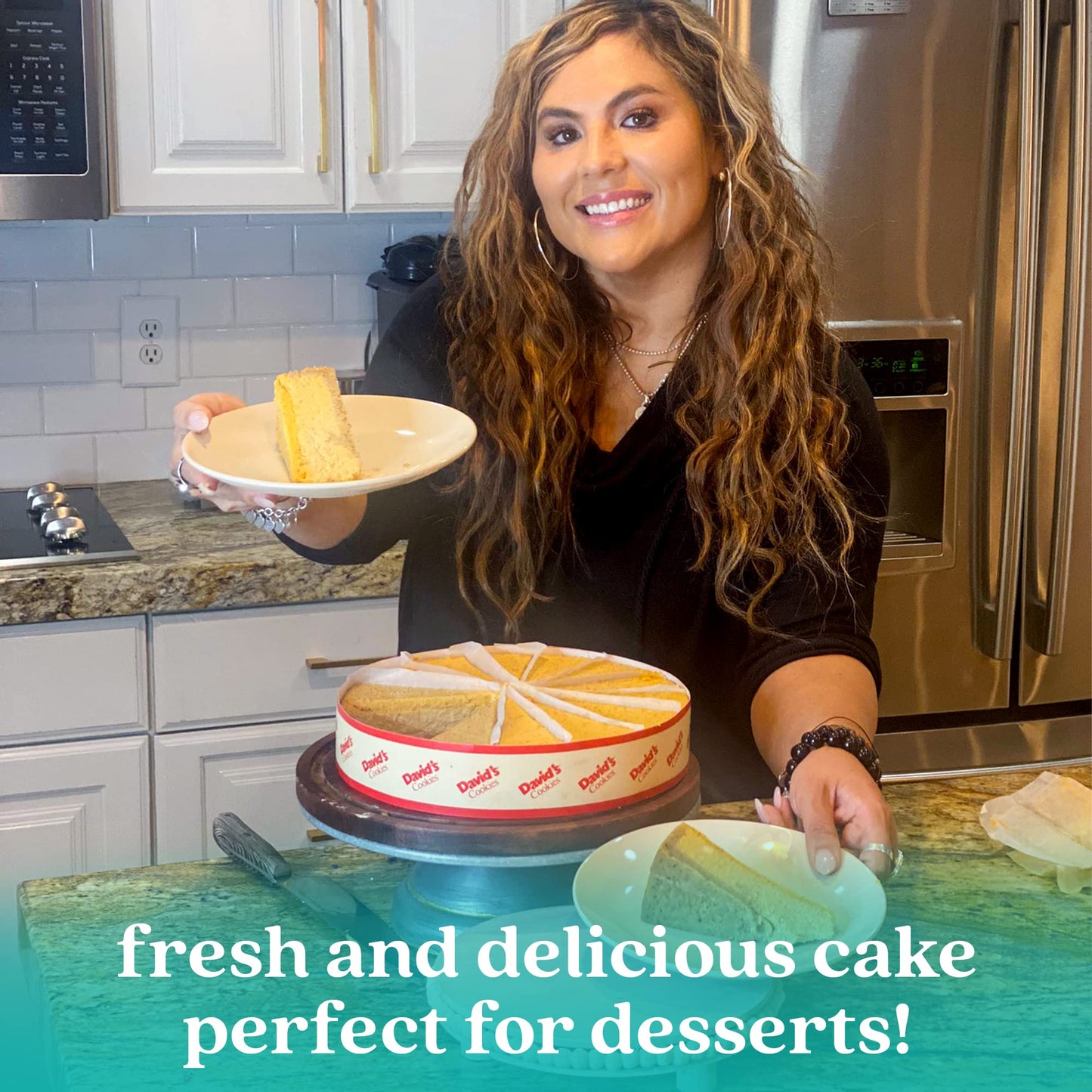Davids Cookies Pumpkin Cheesecake - Gourmet Pumpkin Spice Cheesecake, Freshly Baked, Pre-Sliced 14 Pieces, 10 Inches