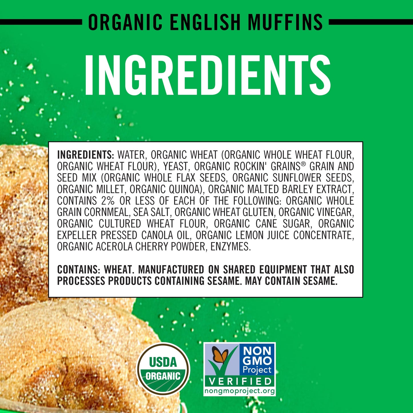 Daves Killer Bread Rockin Grains English Muffins, Organic Whole Grain English Muffins, 6 Count