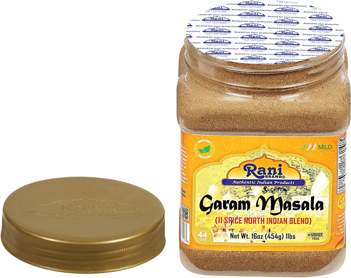 Rani Garam Masala Indian 11-Spice Blend 16oz (1lb) 454g PET Jar  Pack of 6 ~ All Natural  Salt-Free | Vegan | No Colors | Gluten Friendly | NON-GMO | Kosher | Indian Origin