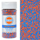 Mystic Sprinkles The Big Game Nonpareil Mix 3.8Oz Bottles (Blue & Orange)