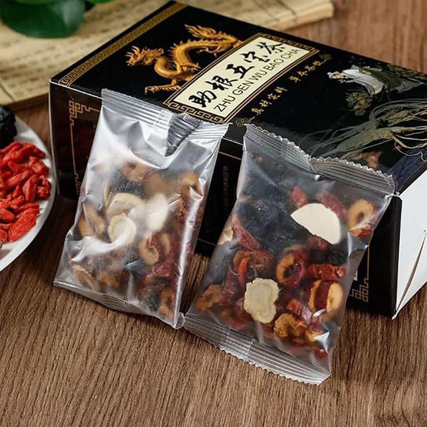 The Para Limpiar Los Riones, Ginseng Six Treasure Tea, 30Bag Kidney Tea Formula Ginseng Five Treasure Tea, Organic Kidney Cleans