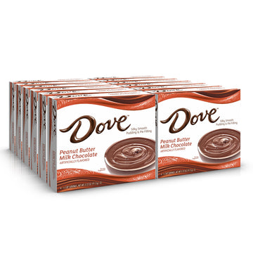 Dove Pudding Mix, 3.34 Oz. Box (12 Pack), Peanut Butter Milk Chocolate - Rich Indulgent Pudding Mix And Pie Filling, 4 Servings 