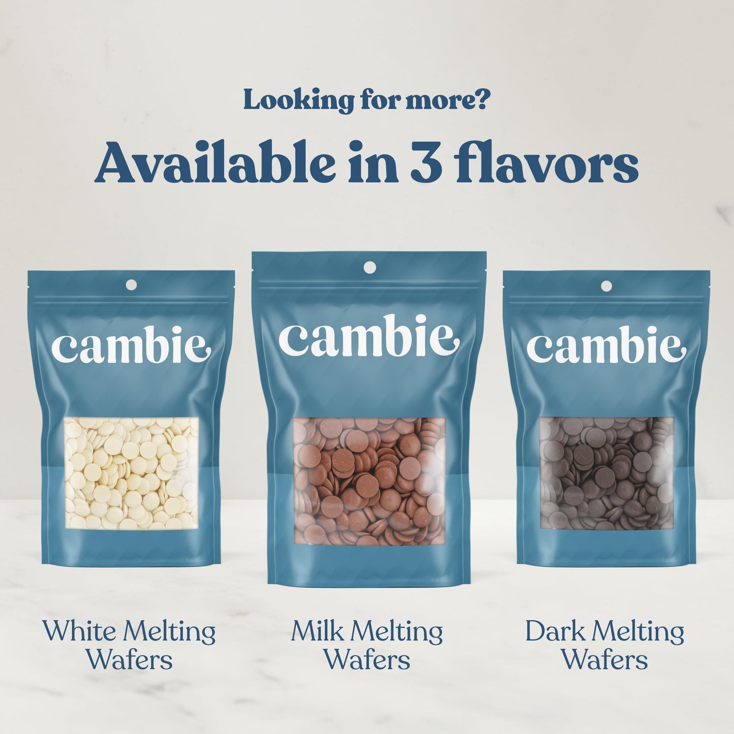 Cambie Melting Chocolate Candy Melts - 2 Pounds of Milk Chocolate Melts Used for Dipping  Baking & Toppings - enhanced Quality Chocolate Wafers for Homemade Desserts