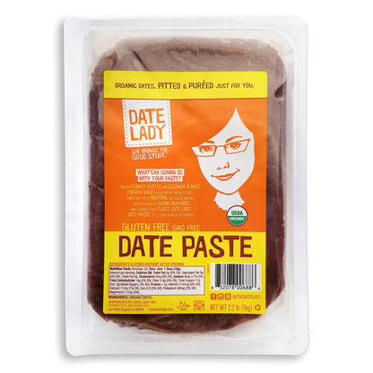 Date Lady Organic Date Paste (2.2 lbs) | 1 Ingredient: 100% Organic Dates | Vegan, Paleo, Gluten Free & Kosher | No Added Sugar 