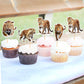 Ercadio 24 Pack Leopard Cupcake Toppers Leopard Cupcake Picks Animal Cupcake Picks Leopard Birthday Cupcake Decorations For Baby