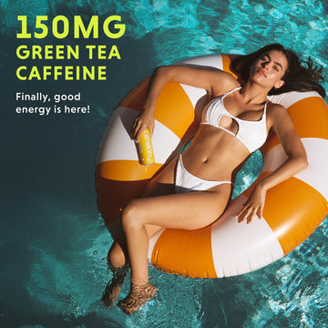 GORGIE Sparkling Mango Tango Energy Drinks - Sugar Free, Vegan, 150mg Caffeine, 12 Pack