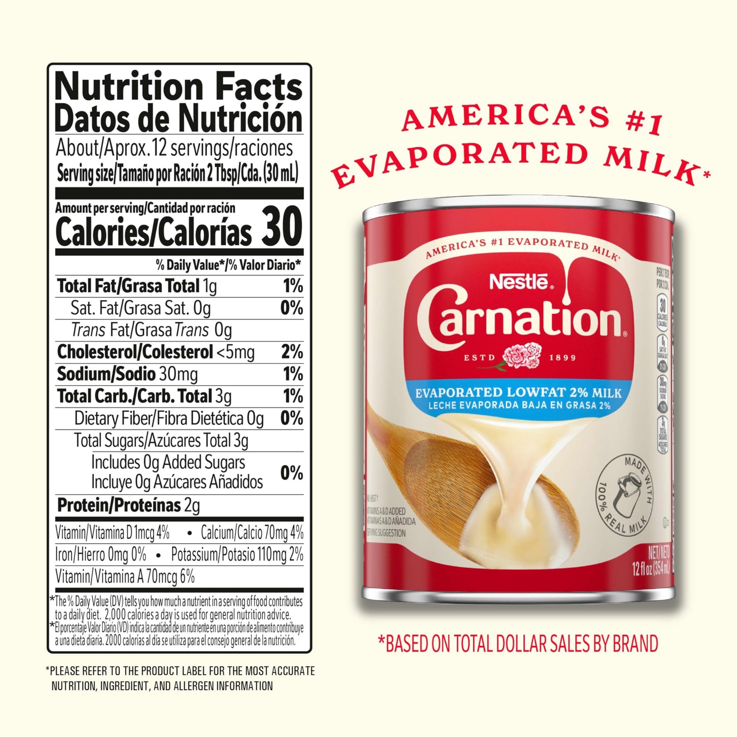 Nestle Carnation Lowfat 2% Evaporated Milk, Vitamins A and D Added