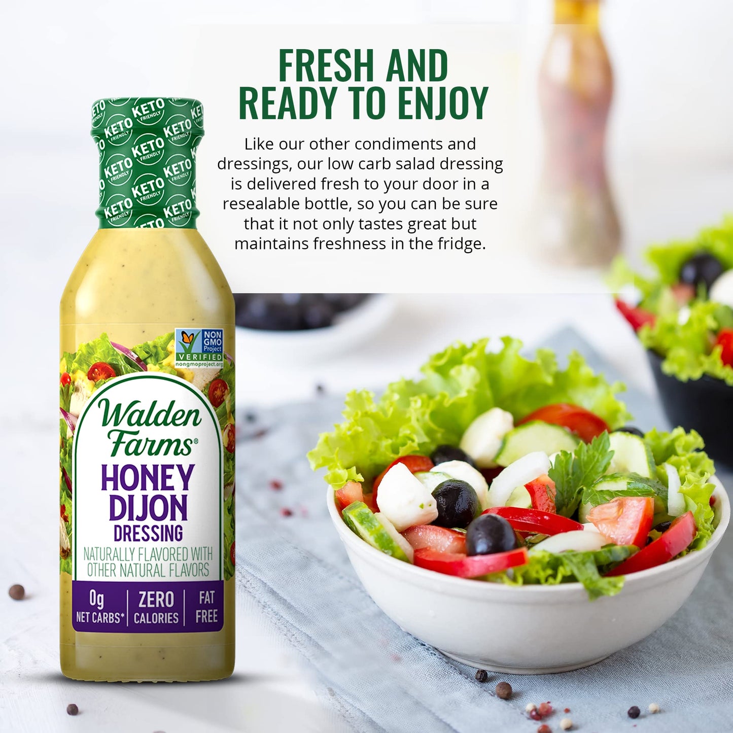 Walden Farms Salad Dressings, 12 oz, Honey Dijon