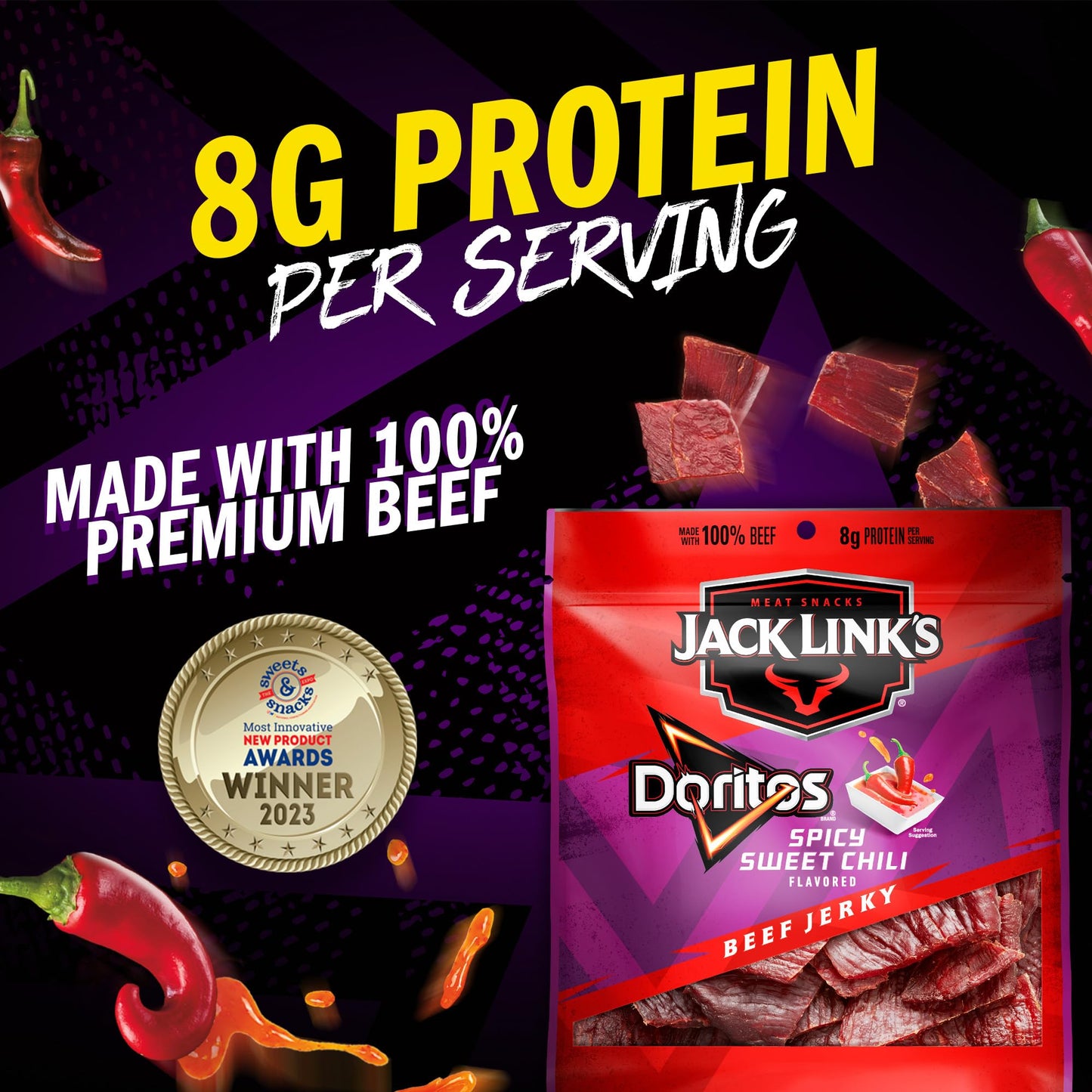 Frito Lay Jack Link s Meats Sampler Variety Pack, (Pack of 12)