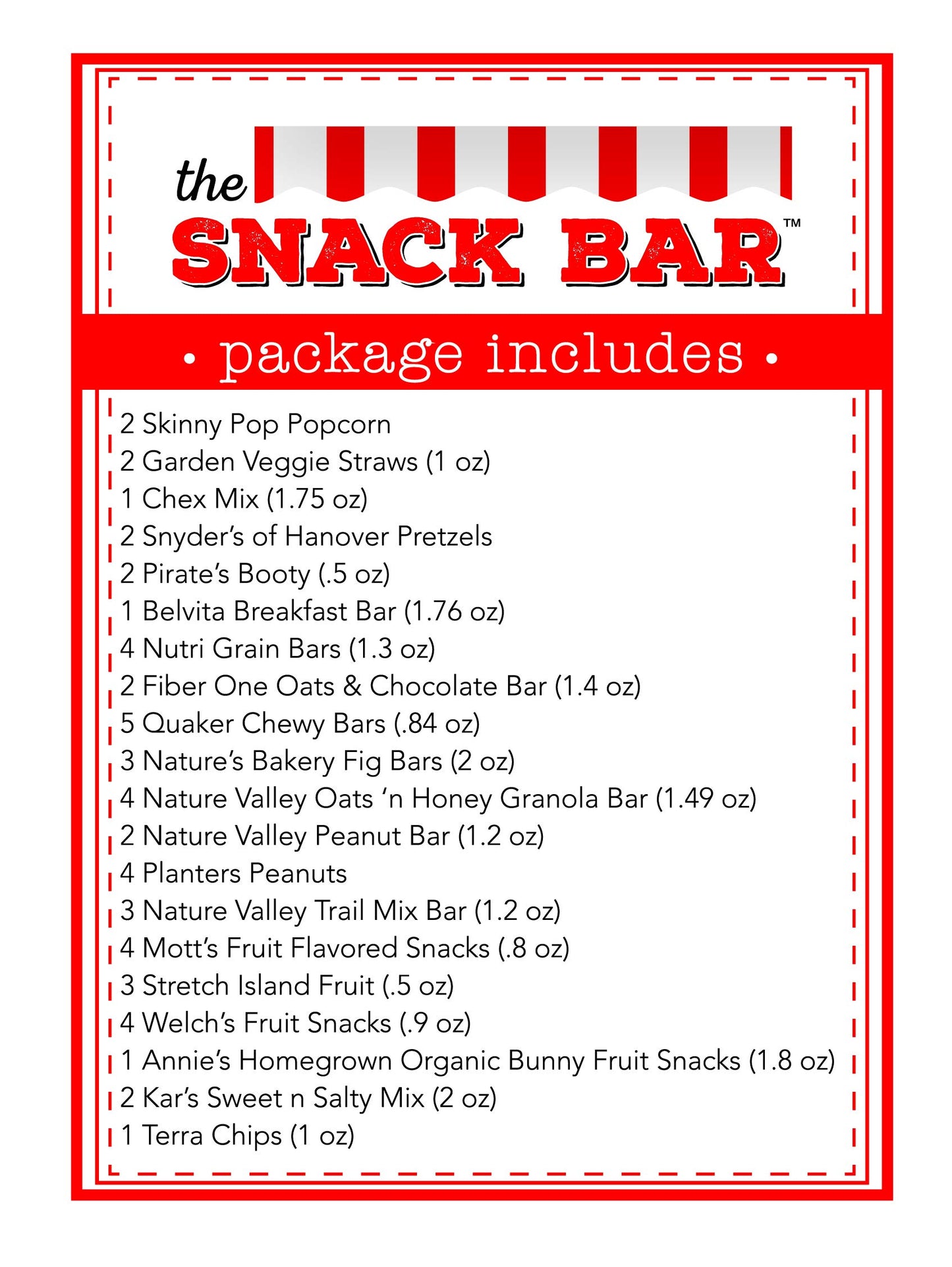 The Snack Bar Healthy Snack Care Package - 52 Piece Set - Variety Gift Box for Office, College, Military, Work, Students