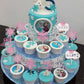 28 Pcs Oh Baby Snowflake Cupcake Toppers Glitter Winter Frozen Theme Snowflake Cupcake Picks For Winter Wonderland Gender Reveal