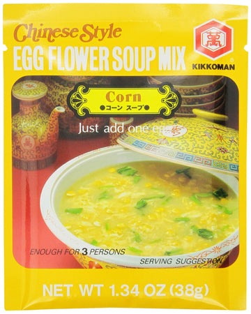 Kikkoman Corn Instant Egg Flower Soup, 1.3-Ounce (Pack Of 12)
