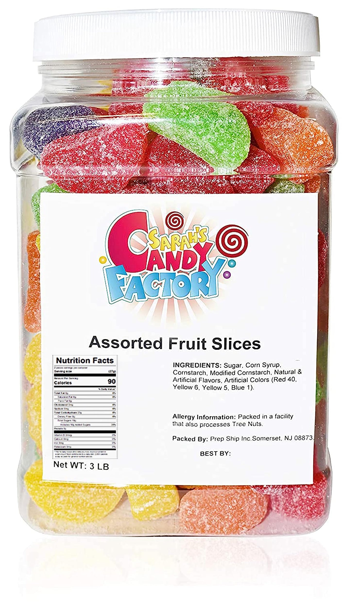 Sarah s Candy Factory Assorted Fruit Slice (3 Lbs in Jar)