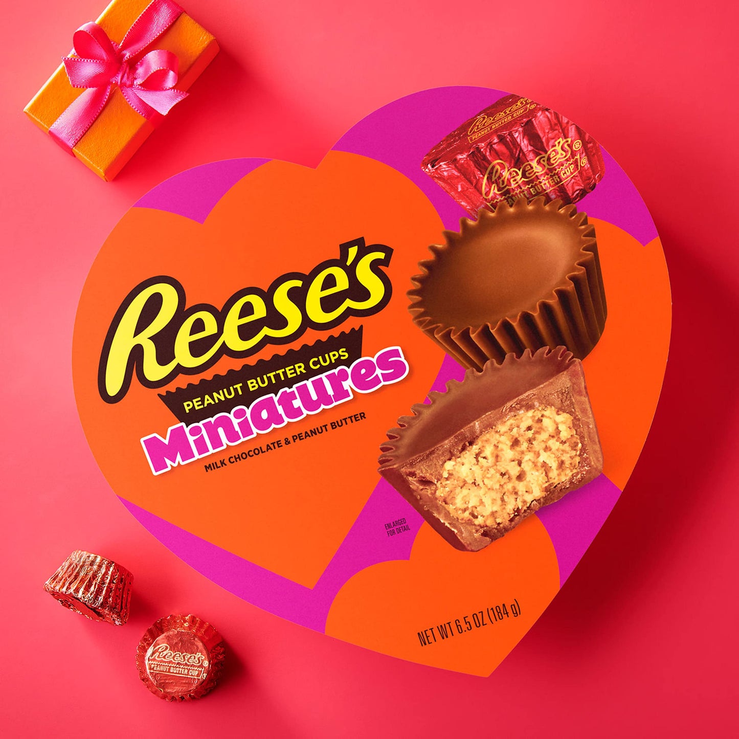 Reese'S Miniatures Milk Chocolate Peanut Butter, Valentine'S Day Candy Gift Box, 6.5 Oz