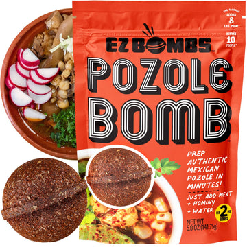 EZ Bombs Pozole Bomb Seasoning, Authentic Mexican Soup Mix, Pack of 2 Units