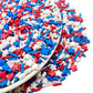 Se Si&Moos Patriotic Jimmy Sprinkles Red White And Blue Star Sprinkles Fourth Of July Sprinkles Memorial Day Sprinkles Soft Jimm