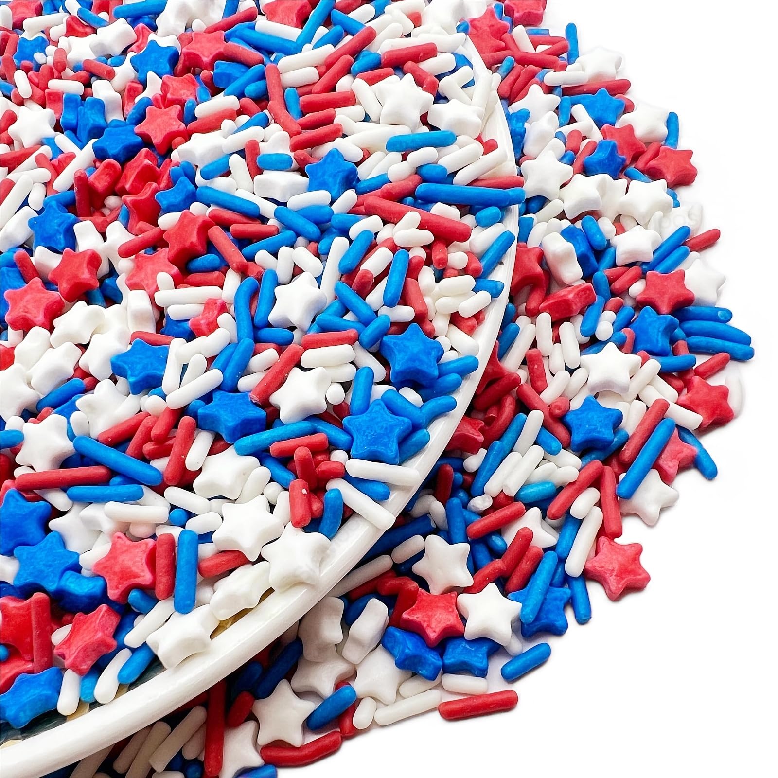 Se Si&Moos Patriotic Jimmy Sprinkles Red White And Blue Star Sprinkles Fourth Of July Sprinkles Memorial Day Sprinkles Soft Jimm