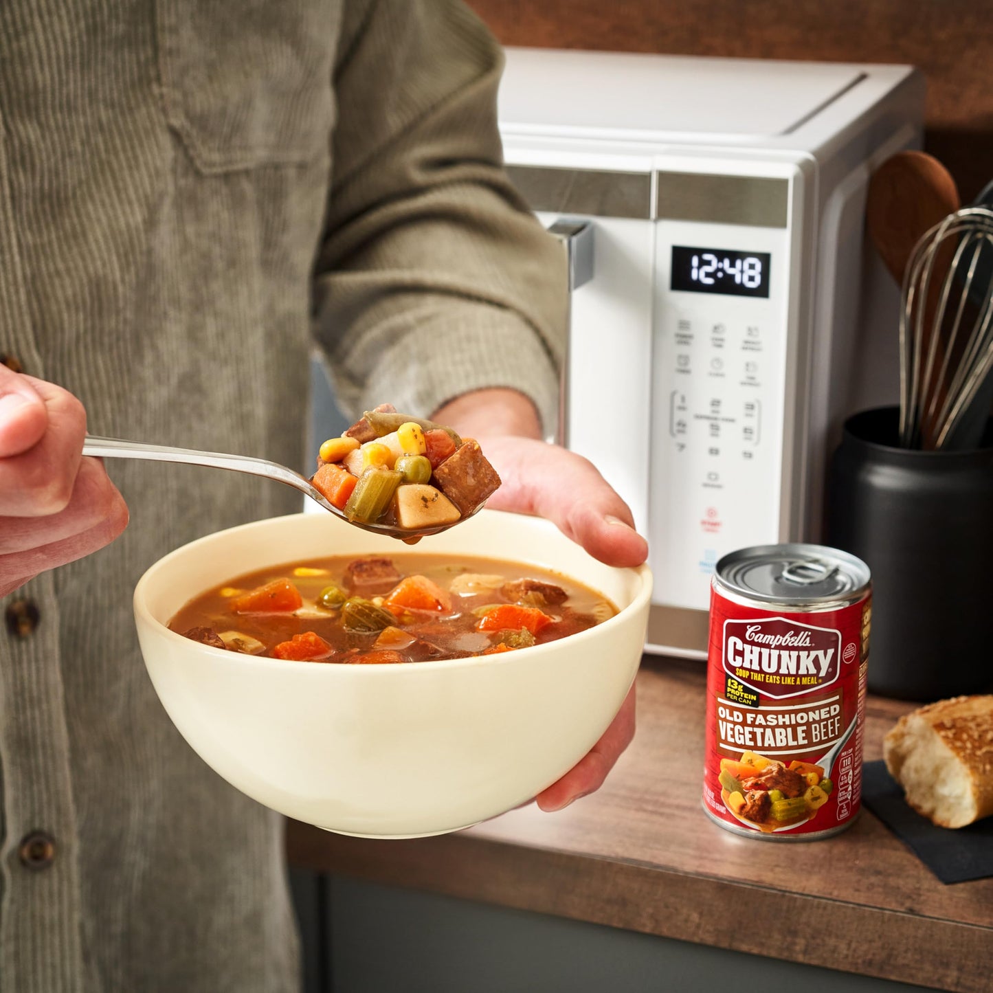Campbell’S Chunky Soup, Old Fashioned Vegetable Beef Soup, 18.8 Oz Can