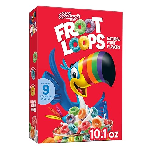 Kellogg'S Froot Loops Cold Breakfast Cereal, Kids Cereal, Family Breakfast, Original, 10.1Oz Box (1 Box)