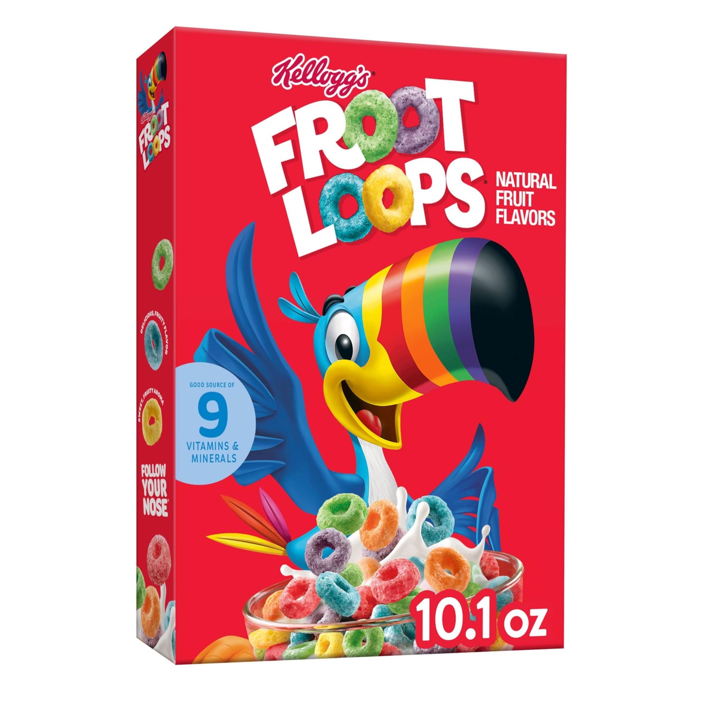 Kellogg'S Froot Loops Cold Breakfast Cereal, Kids Cereal, Family Breakfast, Original, 10.1Oz Box (1 Box)