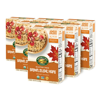 Natures Path Organic Brown Sugar Maple Instant Oatmeal, 11.3 oz (Pack of 6), Gluten Free, Non-GMO