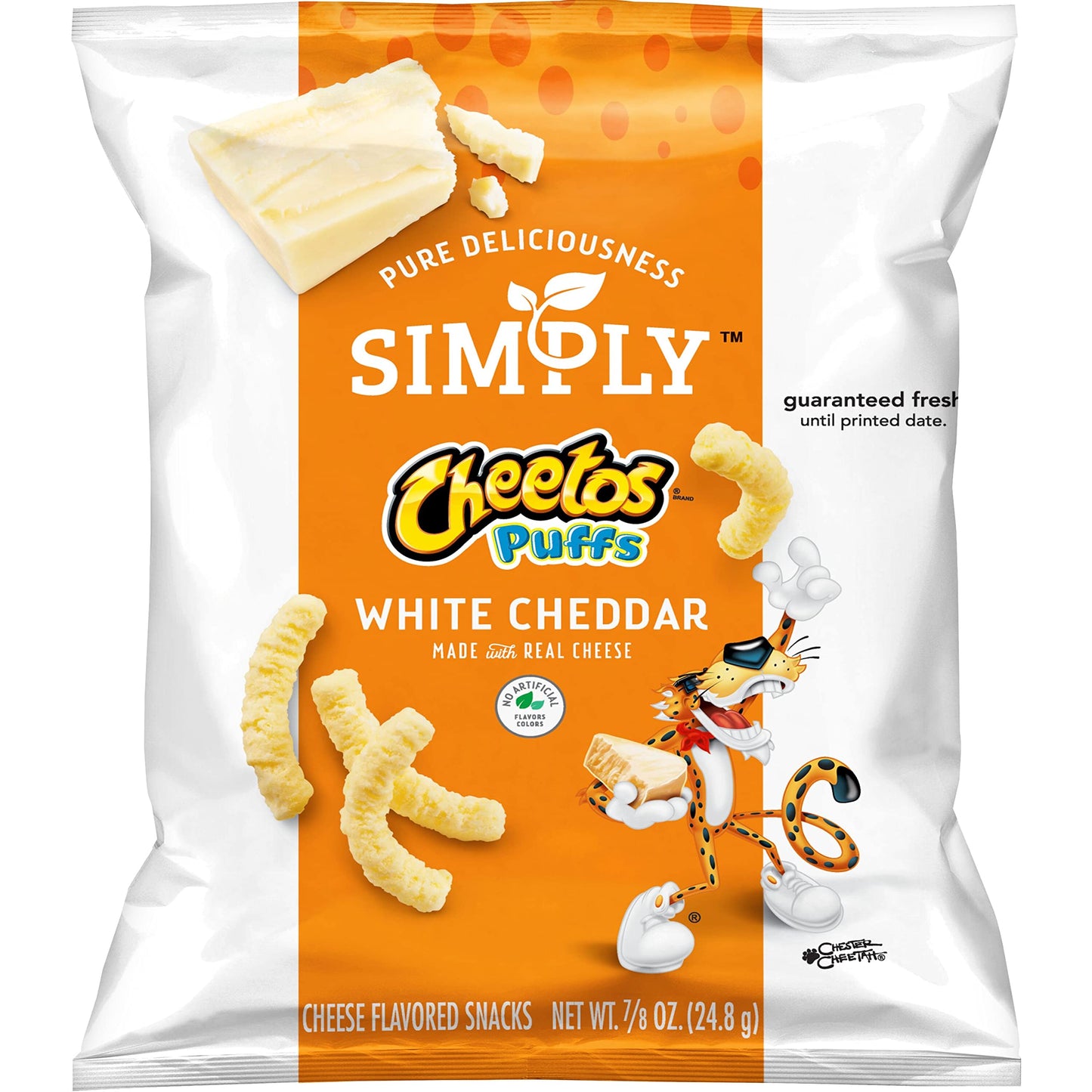 Simply, Cheetos White Cheddar Puffs & Crunchy Variety Pack, 0.875 Ounce (Pack Of 36)