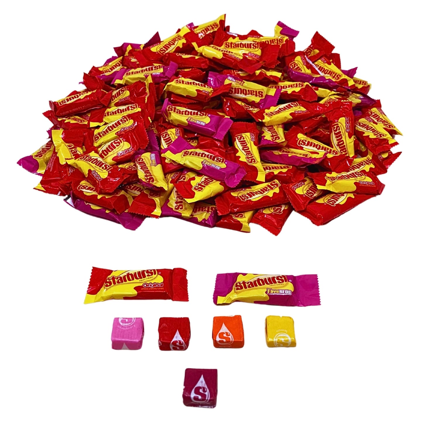 Star Burst Original Chewy Candy - 6lbs - Star Burst Original Soft Chews Fruit Candies - Bulk Family Size Assortment Pack - Indiv