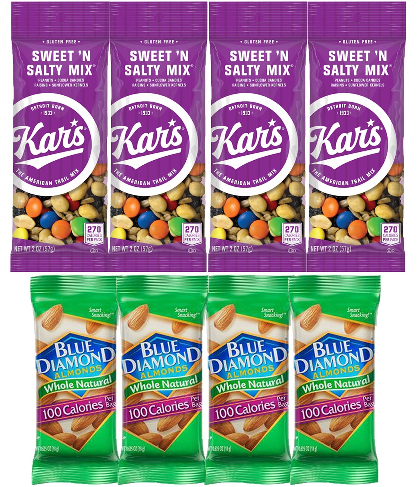 Nuts Snack Packs - Mixed Nuts And Trail Mix Individual Packs - Healthy Snacks Care Package Gift (28 Count)