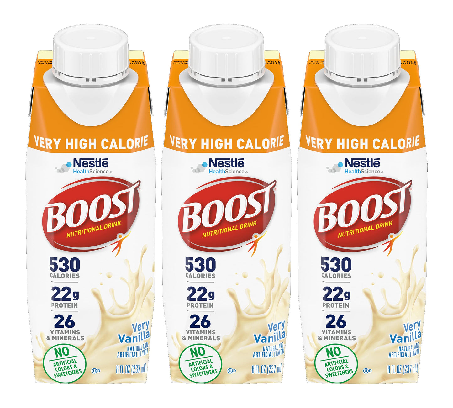Boost Very High Calorie Nutritional Drink Vanilla 8 Fl Oz (Pack Of 3)