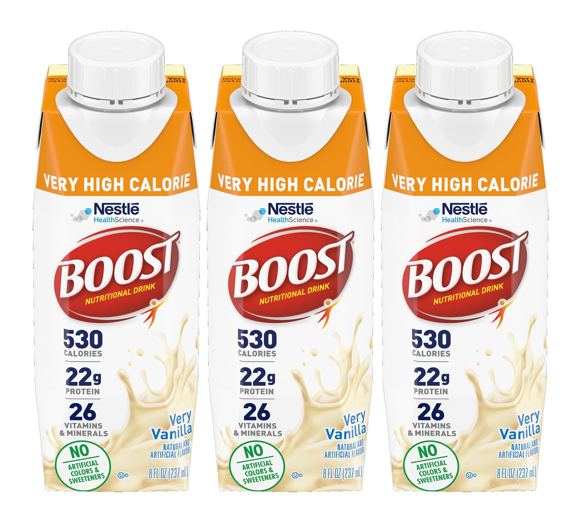 Boost Very High Calorie Nutritional Drink Vanilla 8 Fl Oz (Pack Of 3)