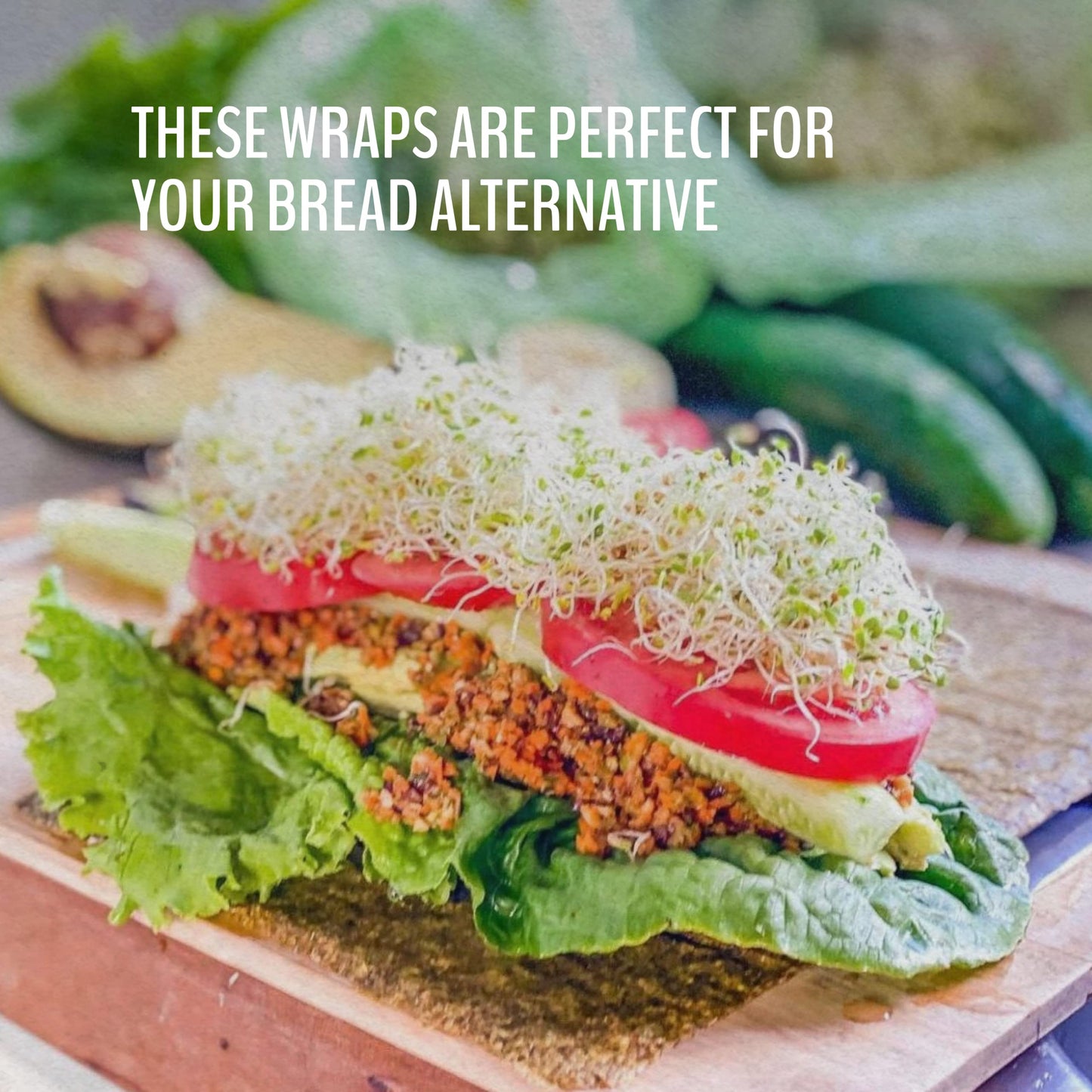 Wrawp Organic Veggie Wraps - Gluten Free, Paleo, Raw Vegan, 2 Pack, 3.8 Ounce