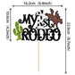ZHUOWEISM Cake Topper for Kids 1st Birthday, Brown Glitter Cactus, Western Theme Decoration