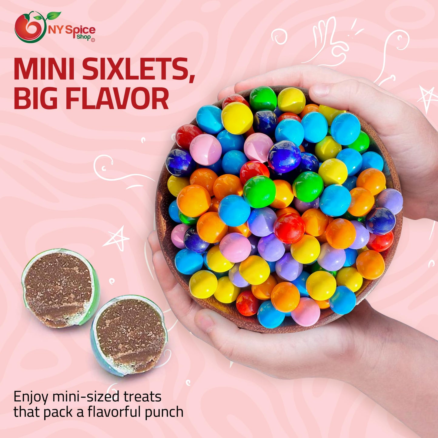 NY Spice Shop Assorted Sixlets Candy - 1 Pound Chocolate Candy Balls for Parties and Gifts