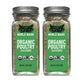 Noble Made Classic Organic Poultry Seasoning, Keto Friendly, Gluten Free, Sugar Free, Usda Organic, Whole 30, Low Sodium, Great For Grilling, Savory Rub, Chicken, Turkey, 2 Ct Bundle, Glass Shakers