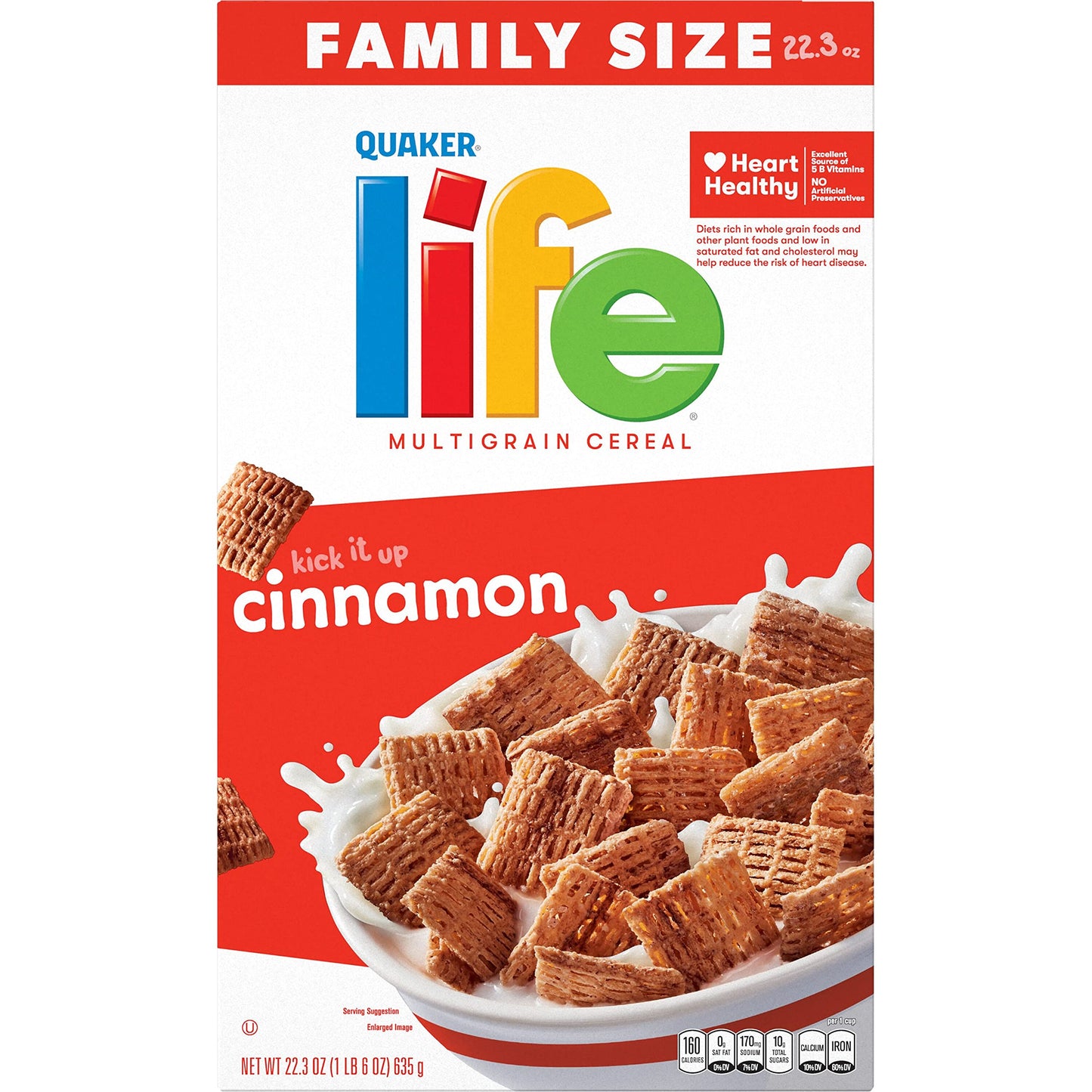 Life Cinnamon Cereal, 22.3Oz Box