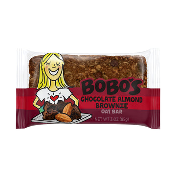 Bobo'S Oat Bars, Gluten Free Bars, Chocolate Almond Brownie, Pack Of 12