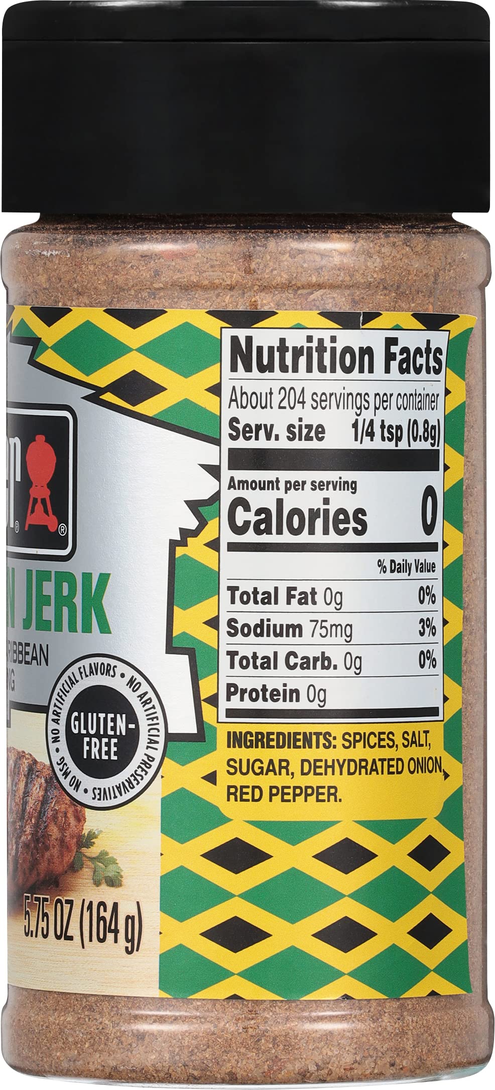 Weber Jamaican Jerk Seasoning, 5.75 Ounce Shaker (Pack of 6) - Bold Flavor for Grilling and Cooking