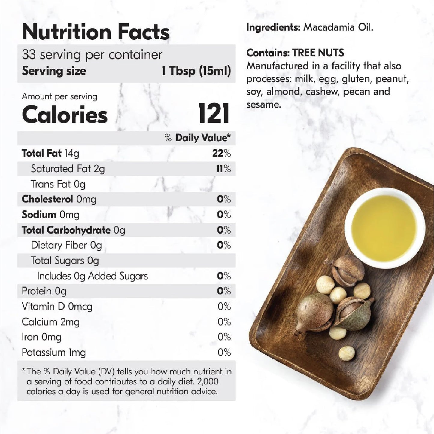House of Macadamias  Macadamia Nut Oil  Cooking oil  enhanced Cold-Pressed Extra Virgin  16.9 fl. oz. Bottle - Keto  Vegan  Paleo  Gluten-Free  Sugar-Free