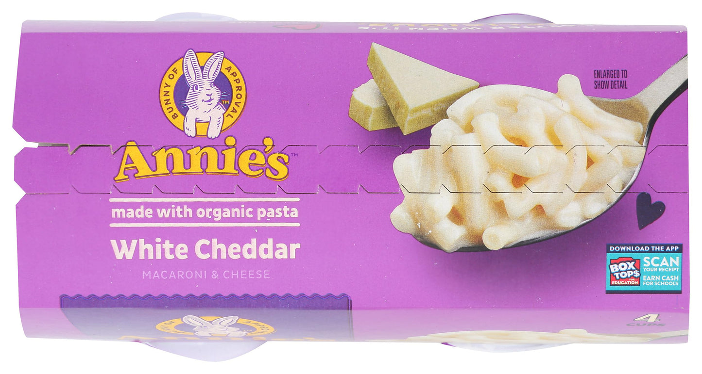 AnnieS Homegrown  Mac Cheese White Cheddar 4 Pack  8.04 Ounce