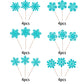 YCTHUNFISH Snowflake Cupcake Toppers, 24 Pack, Glitter Paper Decorations for Winter, Blue