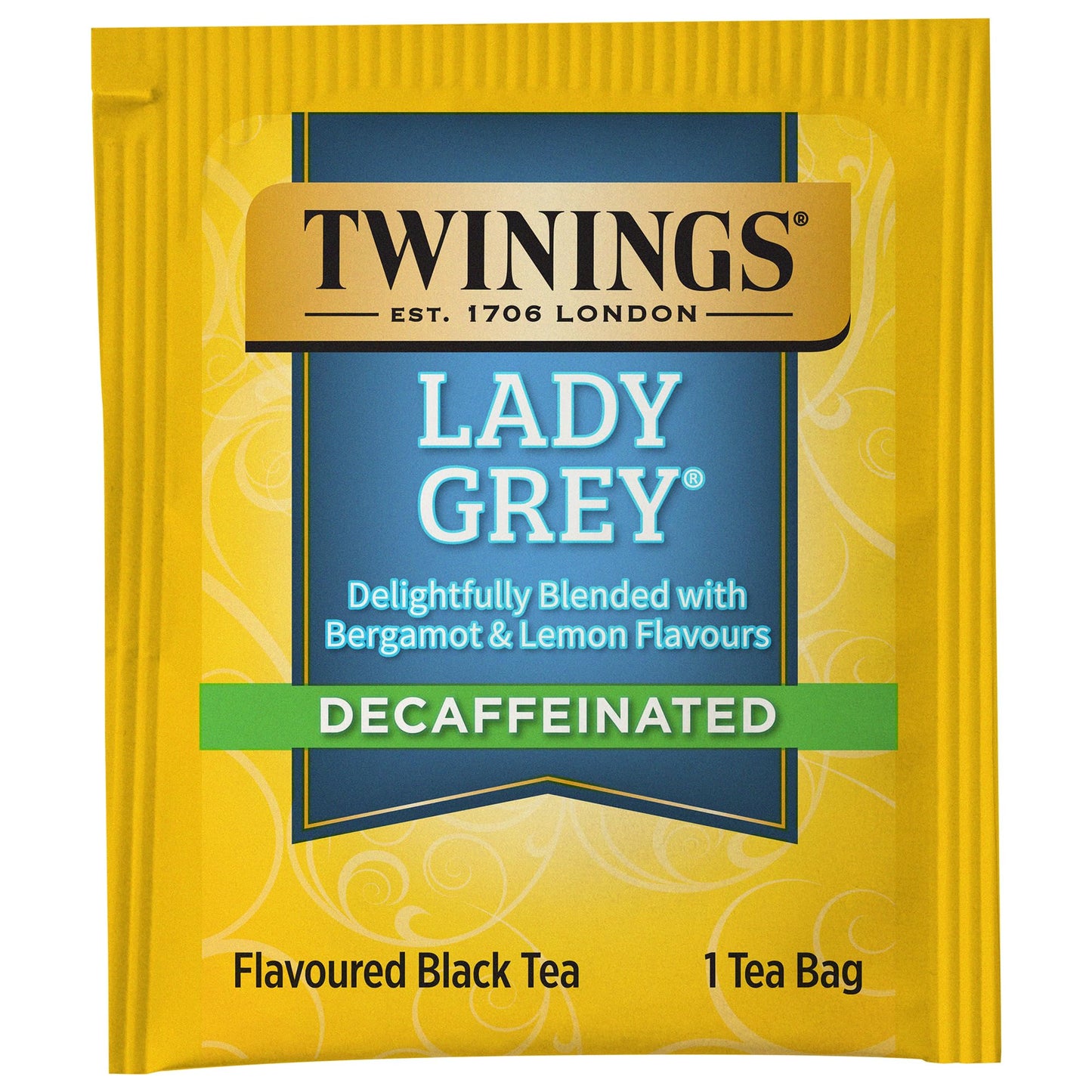 Twinings Decaffeinated Lady Grey Black Tea Individually Wrapped Bags, 20 Count (Pack Of 6), Orange Peel & Lemon Peel, Enjoy Hot