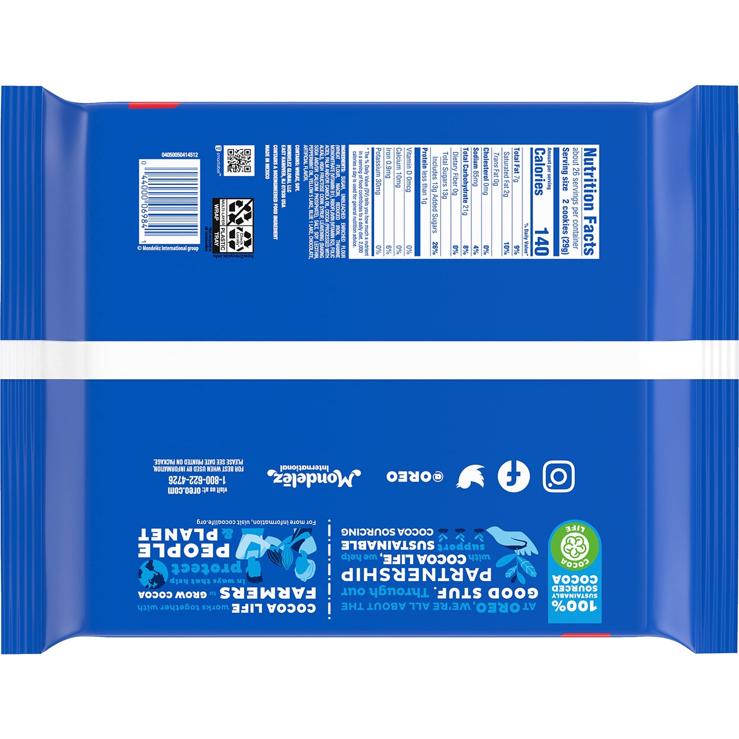 OREO Mint Creme Chocolate Sandwich Cookies, Party Size, 8 - 26.7 oz Packs