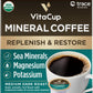 VitaCup Coffee Pods with Trace Minerals, Medium Dark Roast, Compatible with Keurig, 64 Count