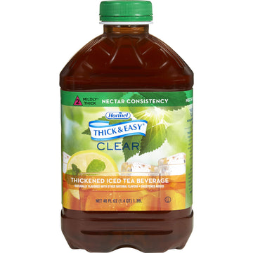Thick & Easy Clear Thickened Iced Tea, Nectar Consistency, 46 Ounce (Pack Of 6)